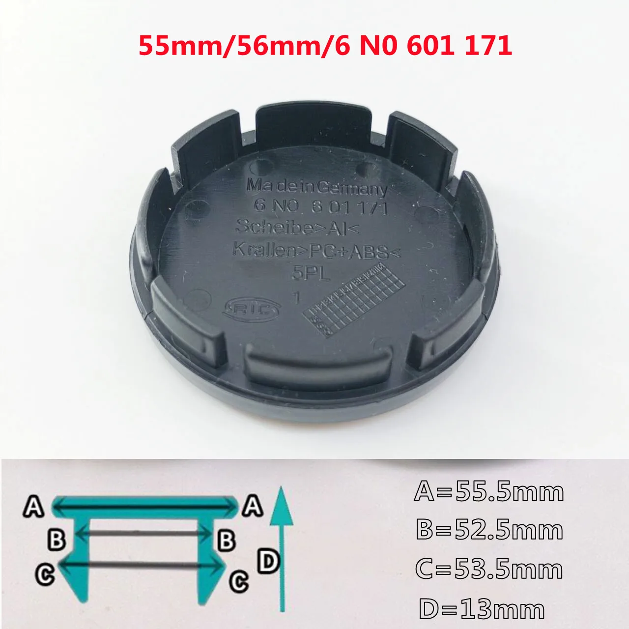 4pcs/set 56mm/65mm/66mm Car Styling Wheel Center Cap Hub Covers Badge Accessories For Volkswagen Golf 3B7601171 5G0601171