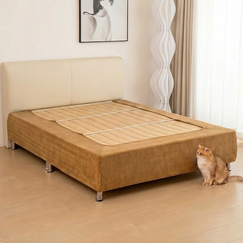 1 piece polyester fiber bed skirt old bed protective cover anti-cat-scratch bed frame dust cover hotel decorative bed cover.