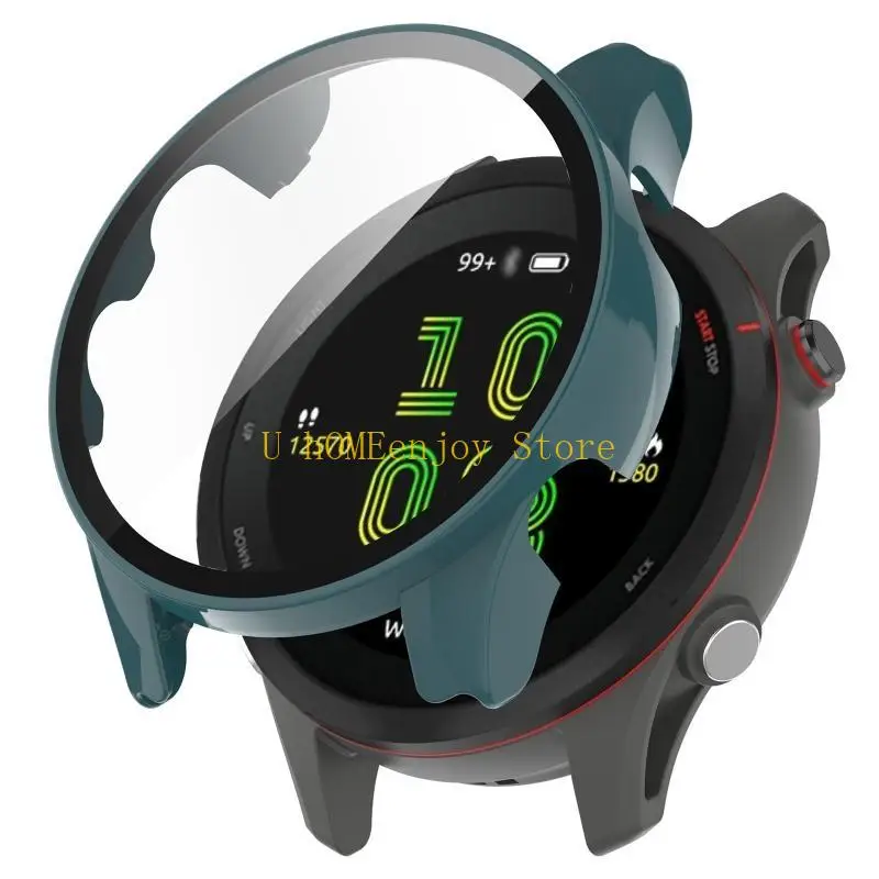 

B0KF Защитный корпус для экрана подходит для GarminForerunner 255, чехол с полным покрытием, закаленная пленка, цельная f