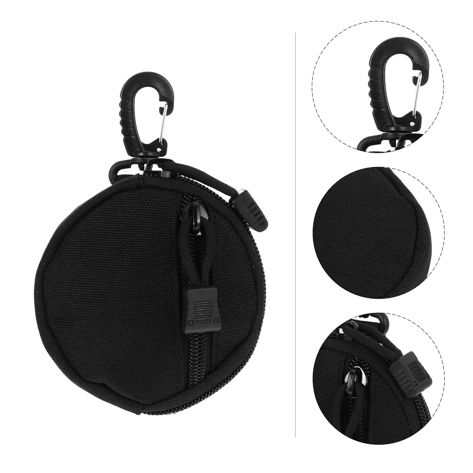 

1 шт. водонепроницаемая нейлоновая поясная сумка для ключей и монет, портативный круглый чехол для путешествий, кемпинга и походов