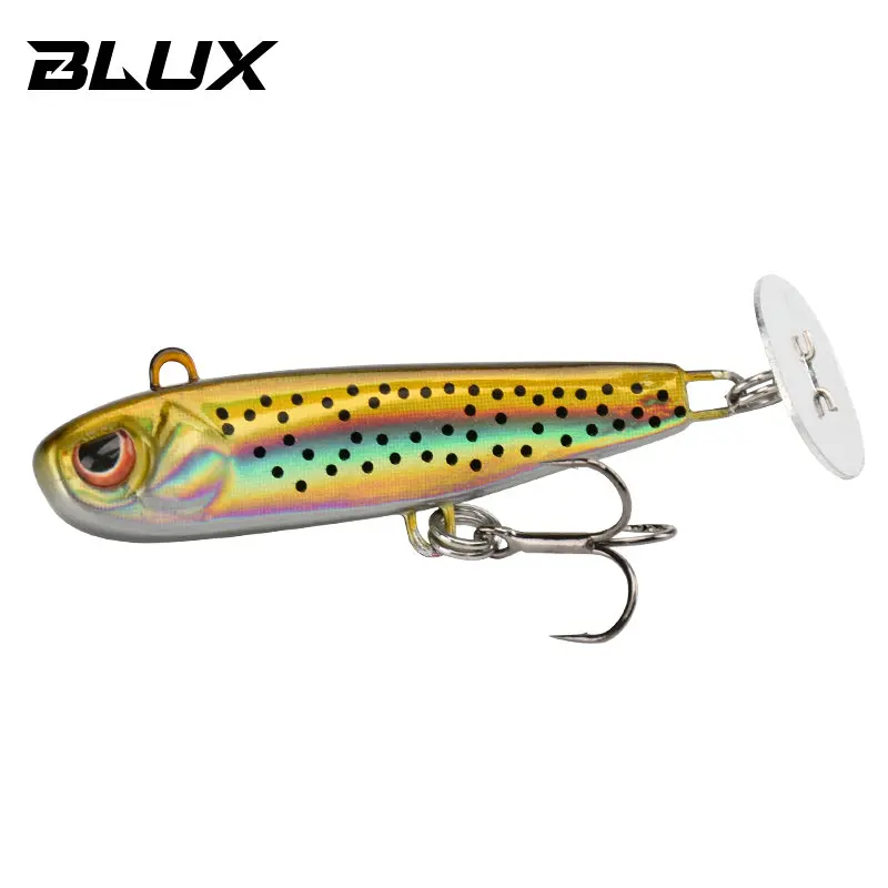 BLUX Rattle Tail 38mm 44mm Power Shining Paddle Metal Jig Fast Zinc Jigging Spoon Bait Bass Trout Sinking Hard Fishing Lure