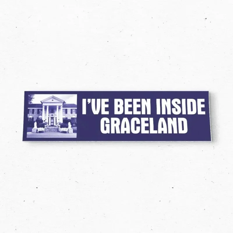 

Наклейка на бампер I've Been Inside GRACELAND — Винил в винтажном стиле «Элвис MEMPHIS» — Наклейки на бампер — Наклейки на автомобиль