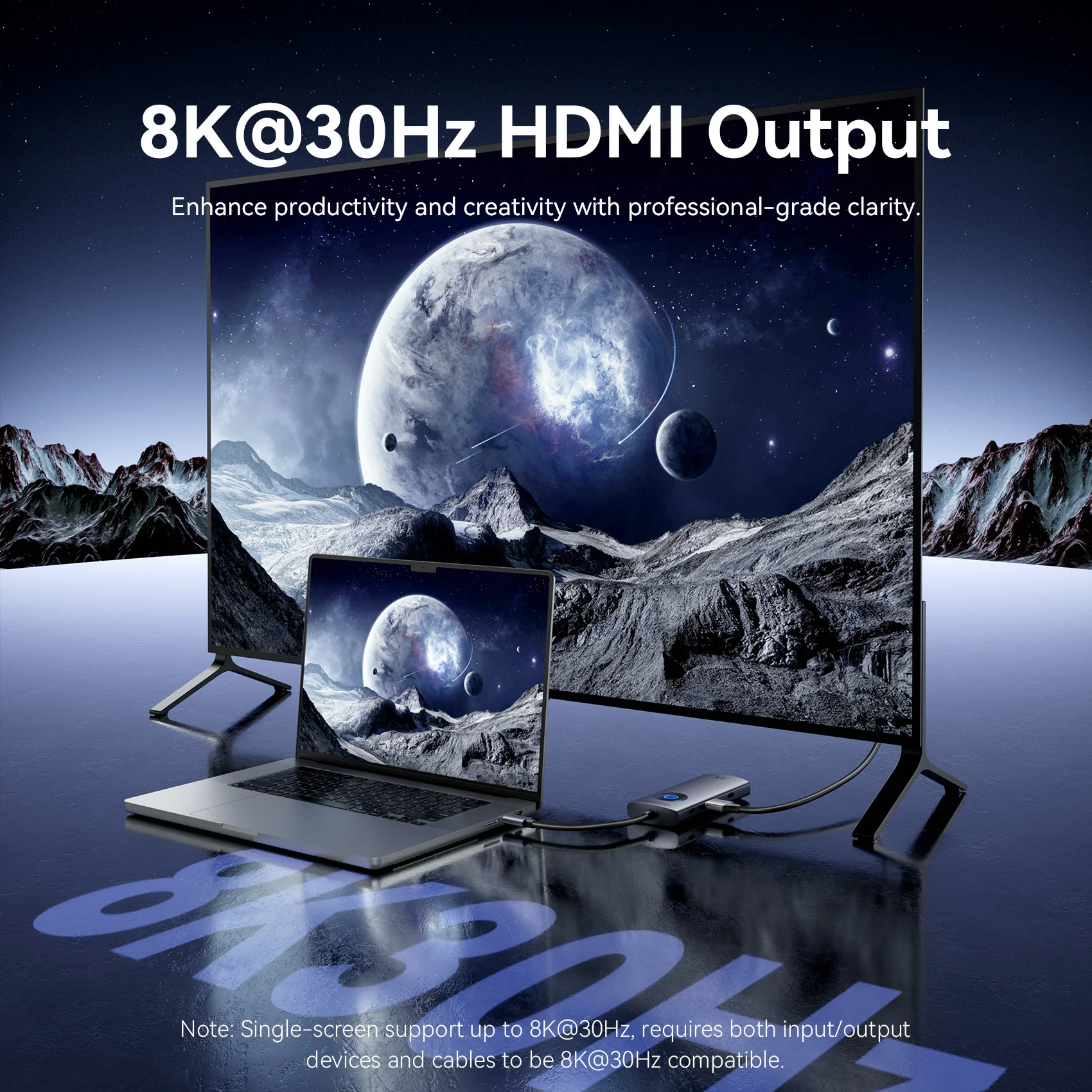 Vention 6 в 1 USB C 8K @ 30 Гц HDMI-концентратор Smart Led Touch USB 3.0 Ethernet-адаптер Док-станция для MacBook Lenovo HP iPad Laptop