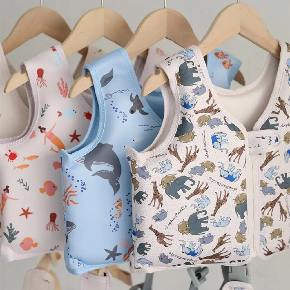 

Not Falling Off Child Buoyancy Vest Adjustable Stable Baby Swimming Jackets Anti Rollover Cartoon Inflation-Free Swimming Vest