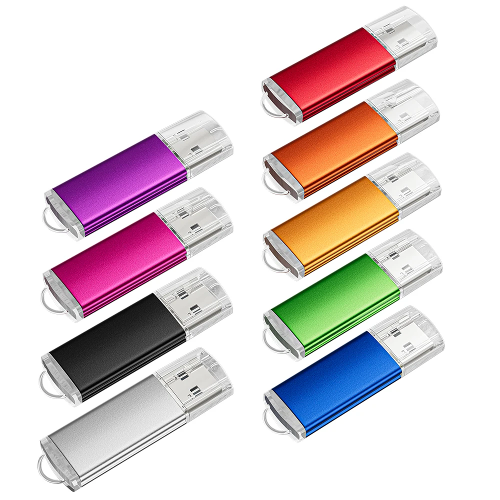 High Speed Colorful Usb Flash Drive 2.0 Metal Pendrive 32gb 16gb 1gb 64gb Pen Drive Memoria Usb Photography Gifts Memory Disk