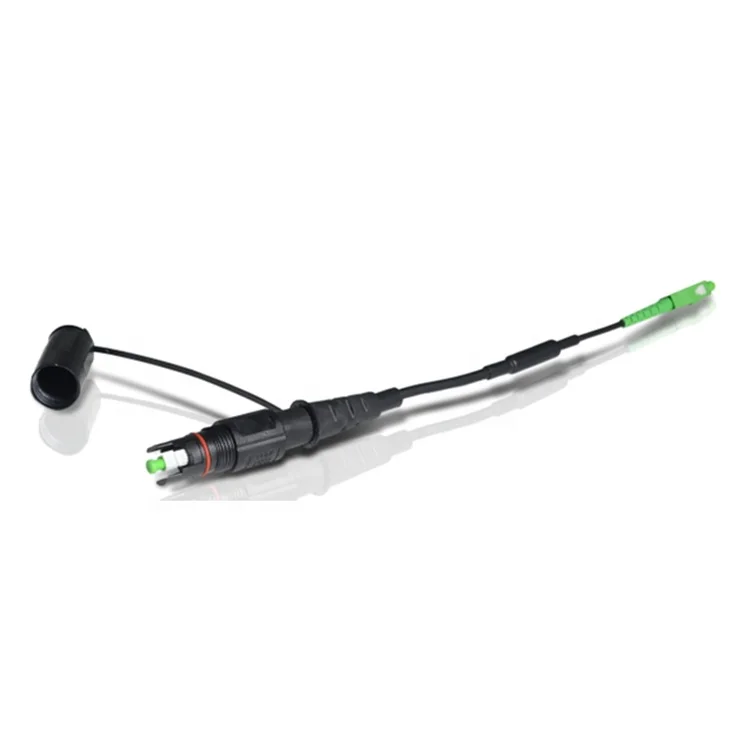 with Waterproof Connector Outdoor 1 Core Mini IP SC APC SM Single Mode G657A1 LSZH FTTH Drop Cable Patch Cord