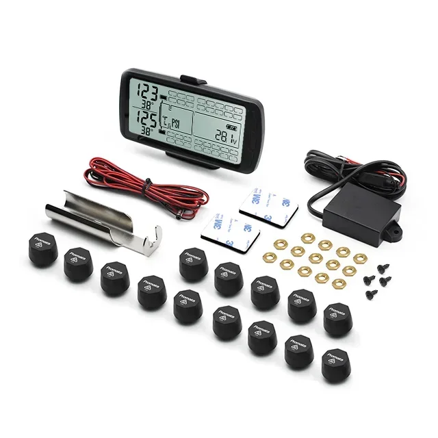 TPMS 203 Psi External Sensor 6-8-10-12-14-16-18-26 Wheels Tire Pressure Monitoring System Solar Power Trailer Bus Truck Tpms