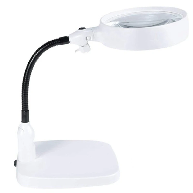 

LED Desk Magnifier With 120Mm 10X Lens Bright Light Magnifying Tool Repair Tools Illuminated Table Magnifier,EU Plug CNIM Hot