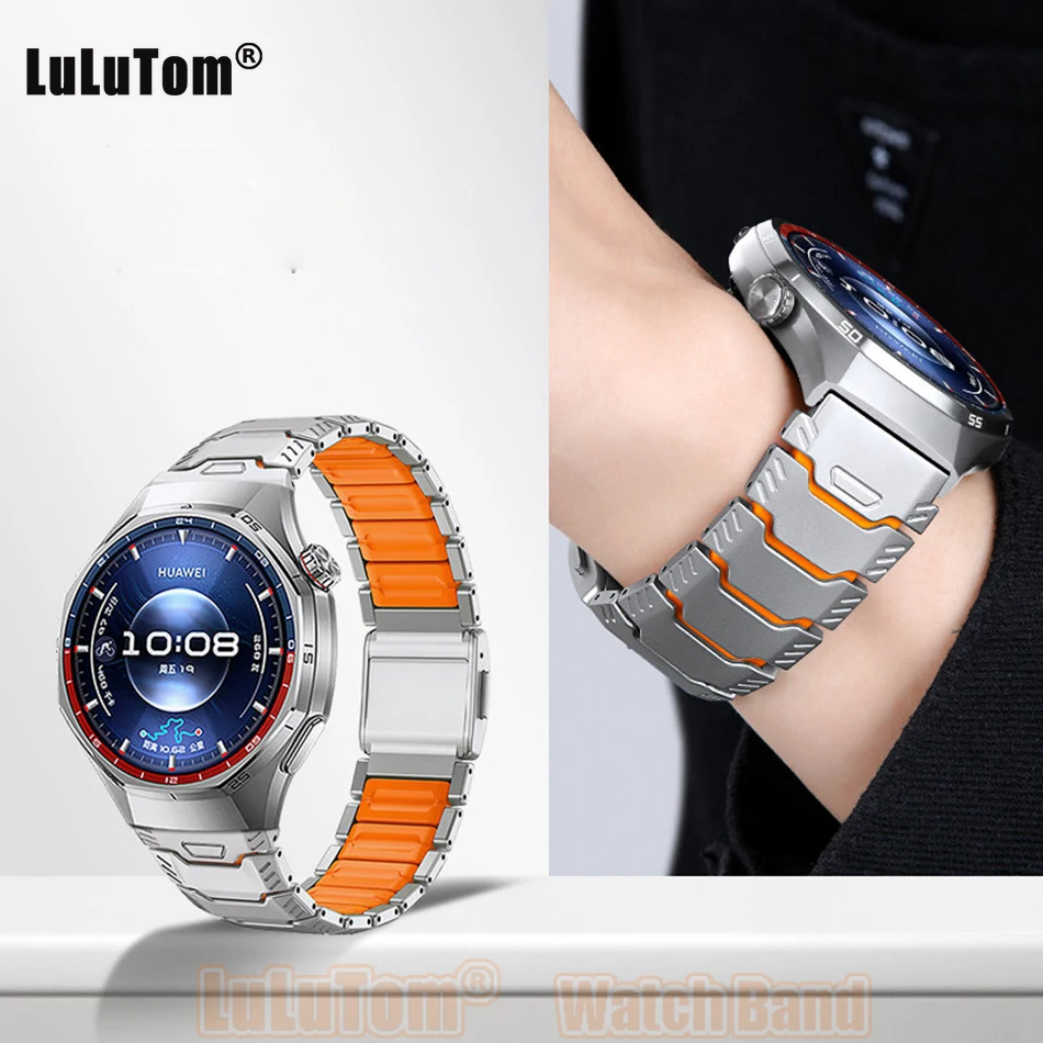 

Titanium Silicone Magnetic Band for Huawei Watch GT6/5/4 Pro Strap for Samsung Galaxy Watch Ultra 47mm 8 Classic 40/44/46mm 22mm