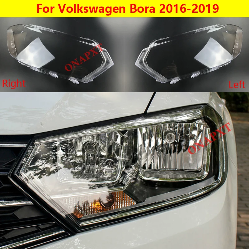 

Car Light Caps Lampshade Front Headlight Cover Glass Lens Shell Transparent Cover For Volkswagen VW Bora 2016-2019