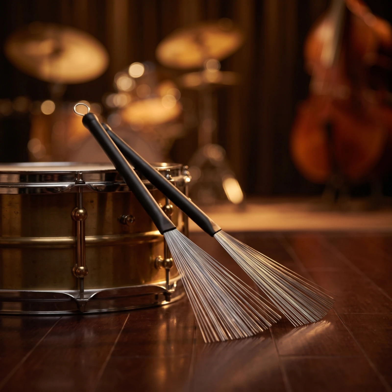 Jazz Drum Brush Wire Drum Brush with Plastic Handle Musical Instrument Accessory Flexible Smooth for Drummers, Acoustic Sessions view 5