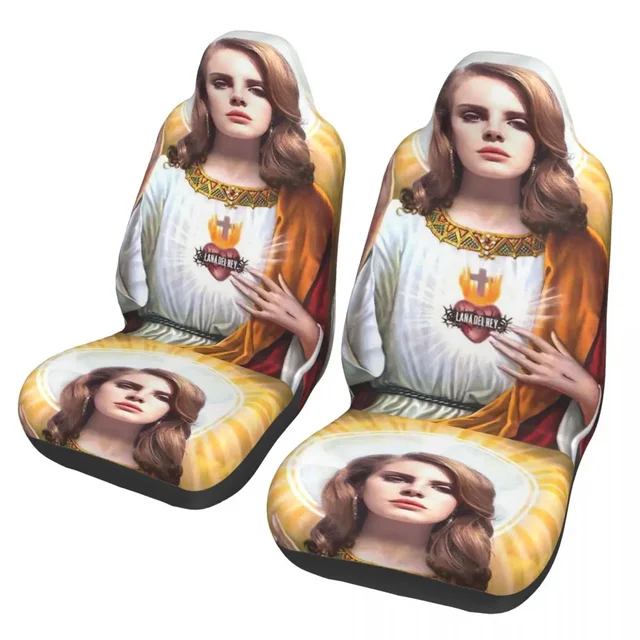 Lana Del Rey Jesus Uniwersalny pokrowiec na fotel samochodowy Cztery pory roku Kobiety Piosenkarz muzyczny Poduszka na fotel samochodowy Włókno Akcesoria samochodowe