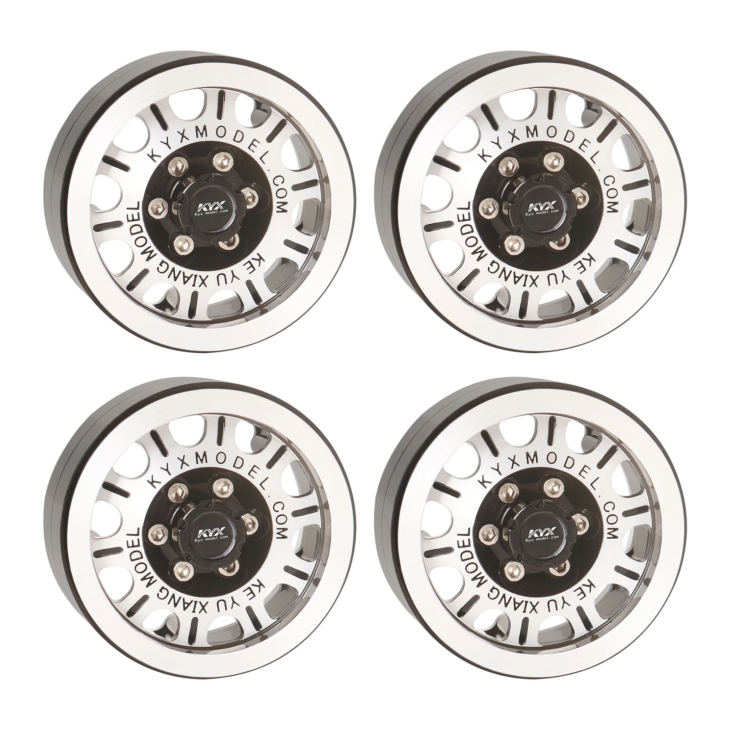 

KYX Racing Aluminum 1.9" Wheel Rims Upgrades Parts Accessories for 1/10 RC Crawler Axial SCX10 II UTB10 Traxxas TRX4 TRX6 Gen8