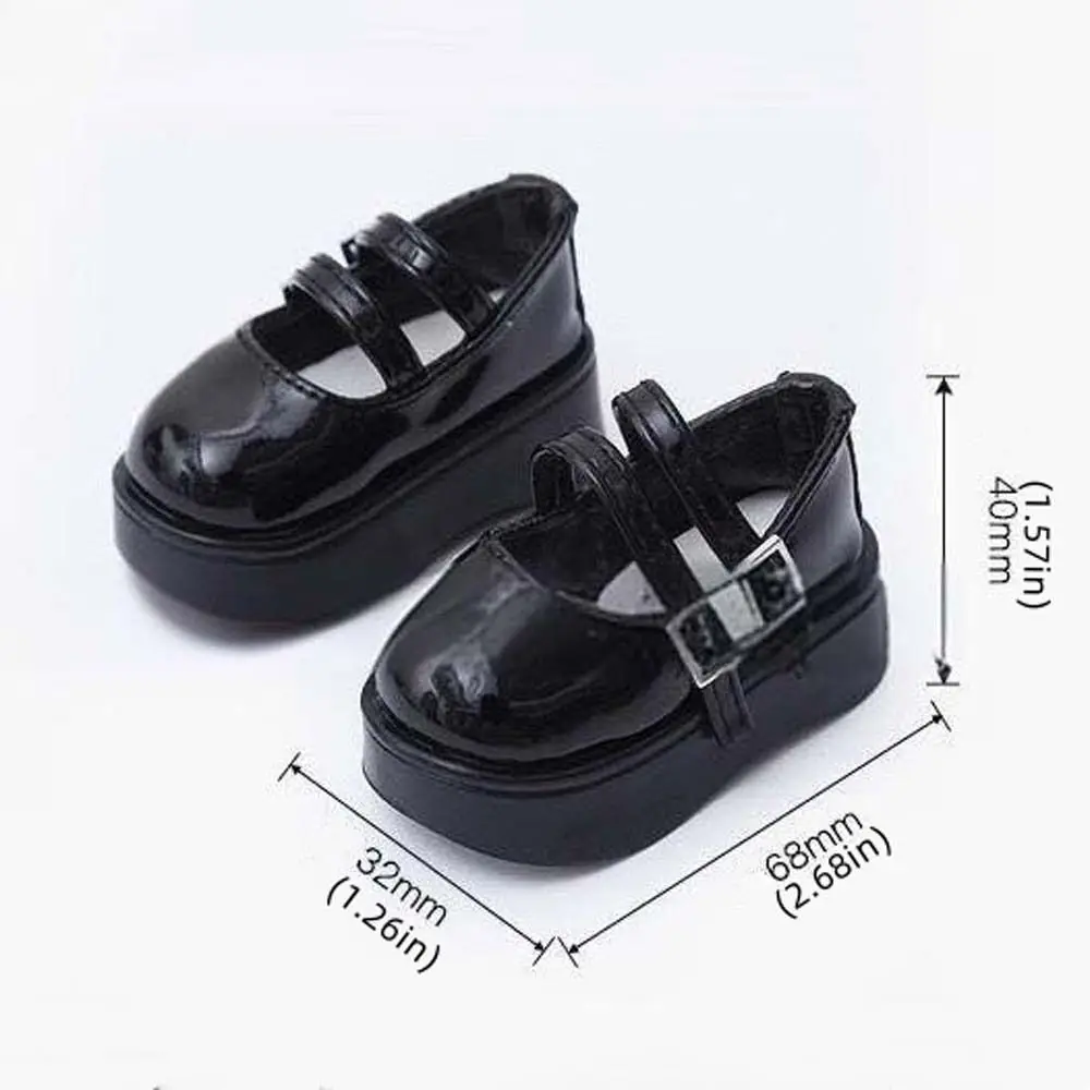 PU Leather Dress Up 1/4 Shoes Mini Shoes Handmade Bjd Leather Shoes Casual Wear Heightened Thick Sole 45CM Shoes Accessories