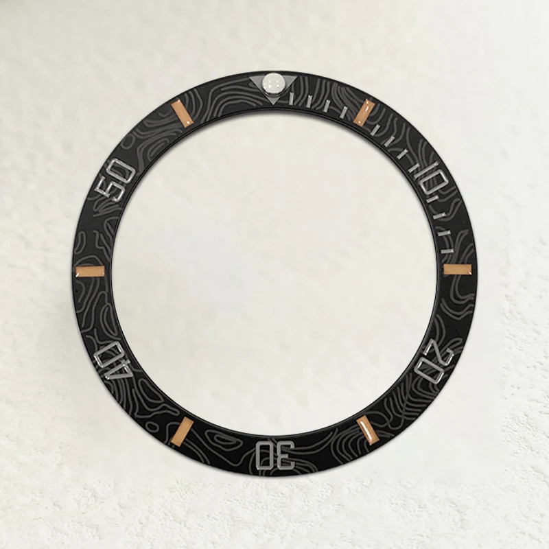 커브드 시계 베젤 탄소 섬유 세라믹 인서트 링, 38mm x 30.7mm, SKX007 SKX009 SRPD SUB NH35 NH36 시계 케이스에 적합, 수정 부품