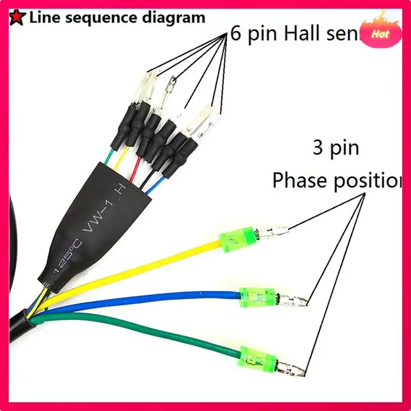 Multi 10Pcs 60Cm E-Bike 9Pin Motor Convert Extension Cable Cord Waterproof Connector For Bafang Front Rear Wheel Hub Motors