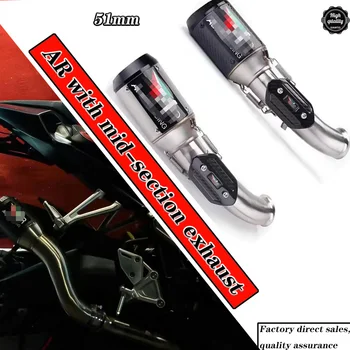 Slip on For KTM DUKE 125 250 390 RC390 2017-2020 Motorcycle Racing Exhaust Escape System Modified Link Pipe Carbon Fiber Muffle