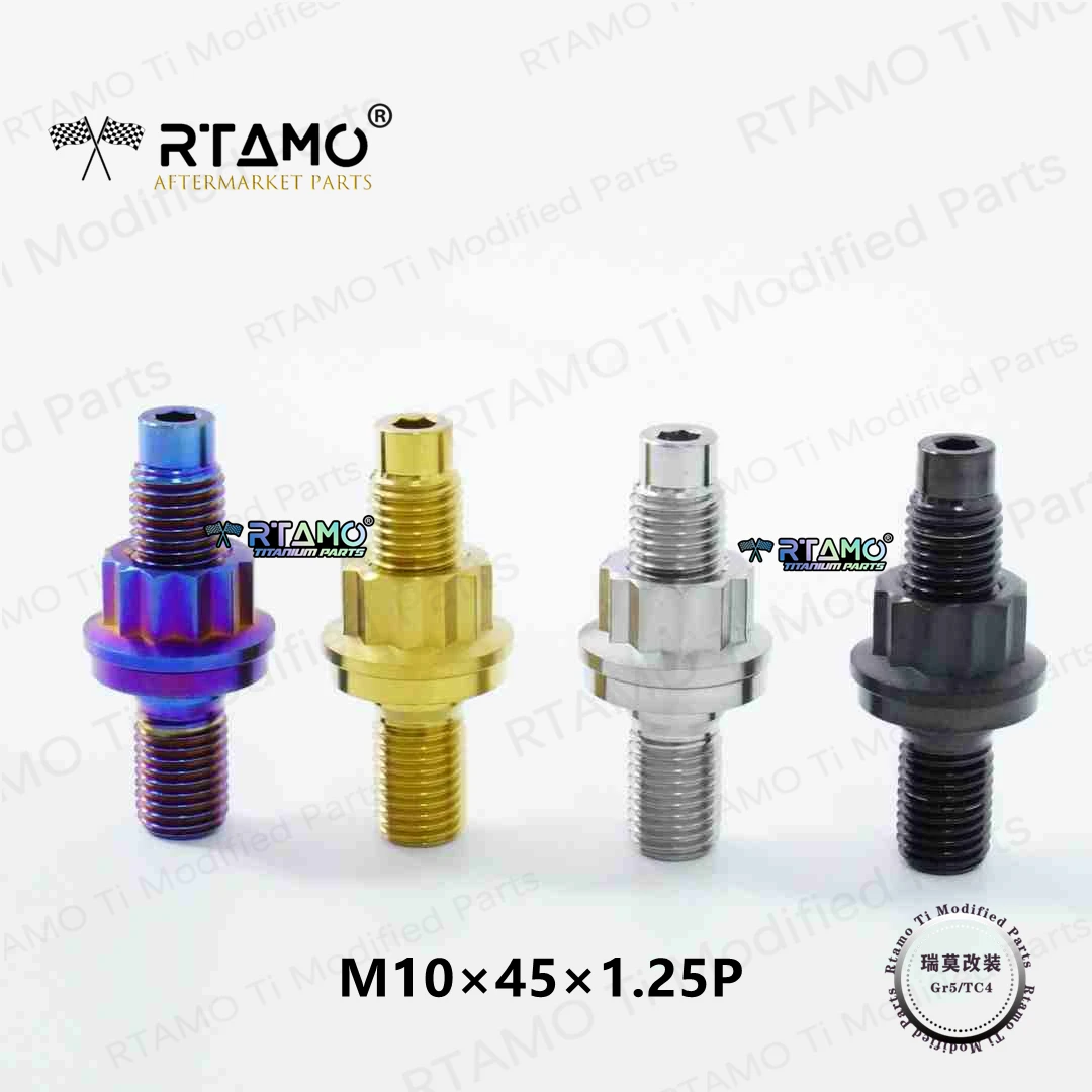 (Single Piece) RTAMO |Universal Titanium Intake or Exhaust Manifold Stud M8 x1.25MM x 45MM and M10X1.25PX55L/45L