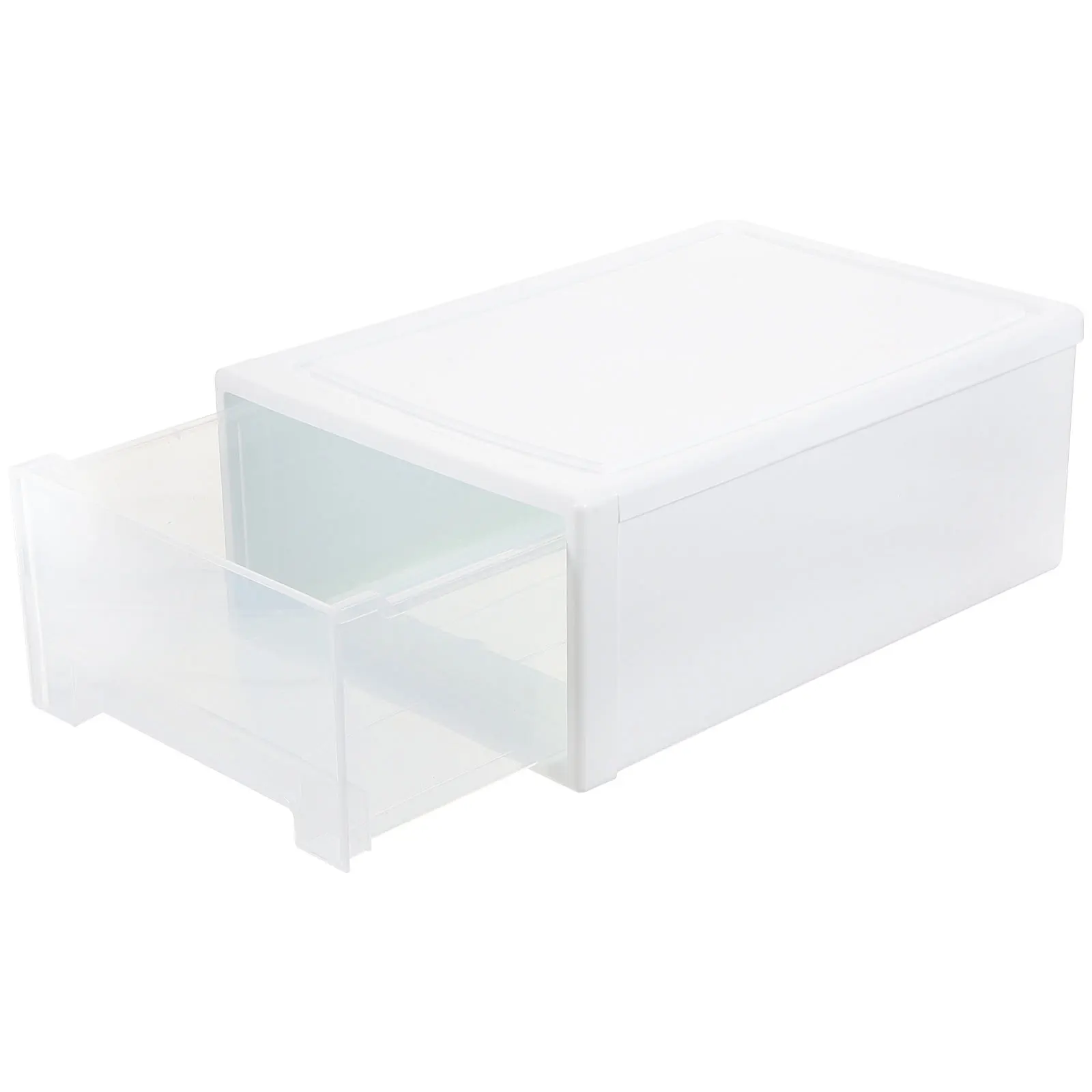 

1Pcs Plastic Storage Box Drawer Style Holder White Underwear Bras Ties Organizer Large Containing Box Home Supply
