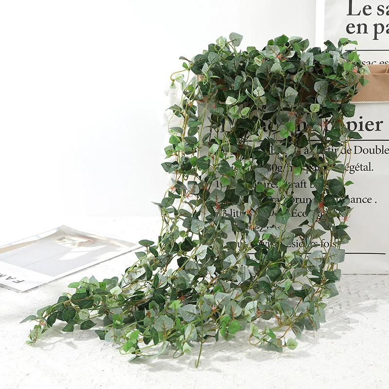 

Artificial Plant Vines Wall Hanging Rattan Leaves Branches Outdoor Garden Home Decoration Plastic Fake Silk Leaf Green Plant Ivy