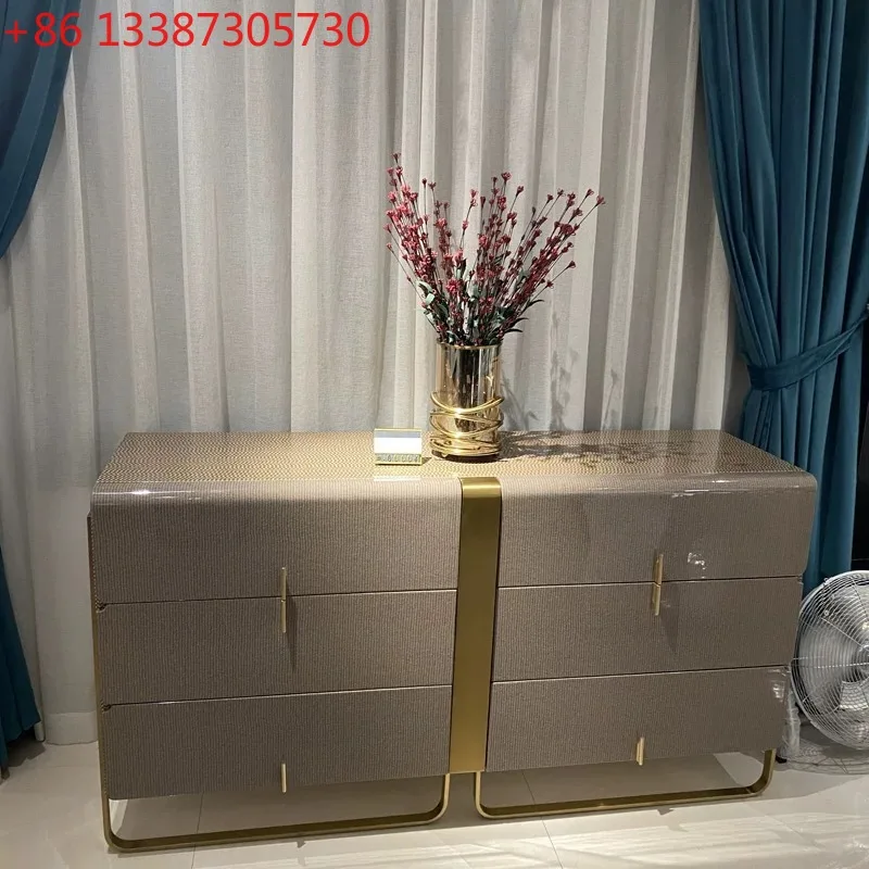 

Роскошный итальянский легкий вентилятор премиум-класса, высококачественный шкаф для телевизора с ярким деревом и опудалами