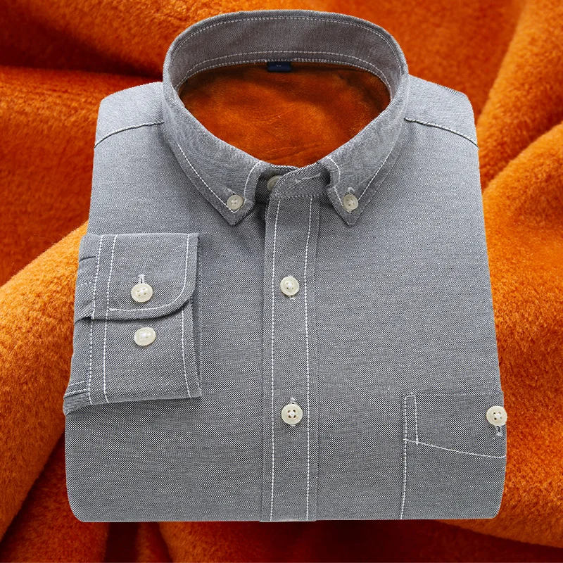 

Теплая утолщенная шерстяная рубашка, длинный рукав, отложной воротник, 5XL, зима, новинка 2022 г.