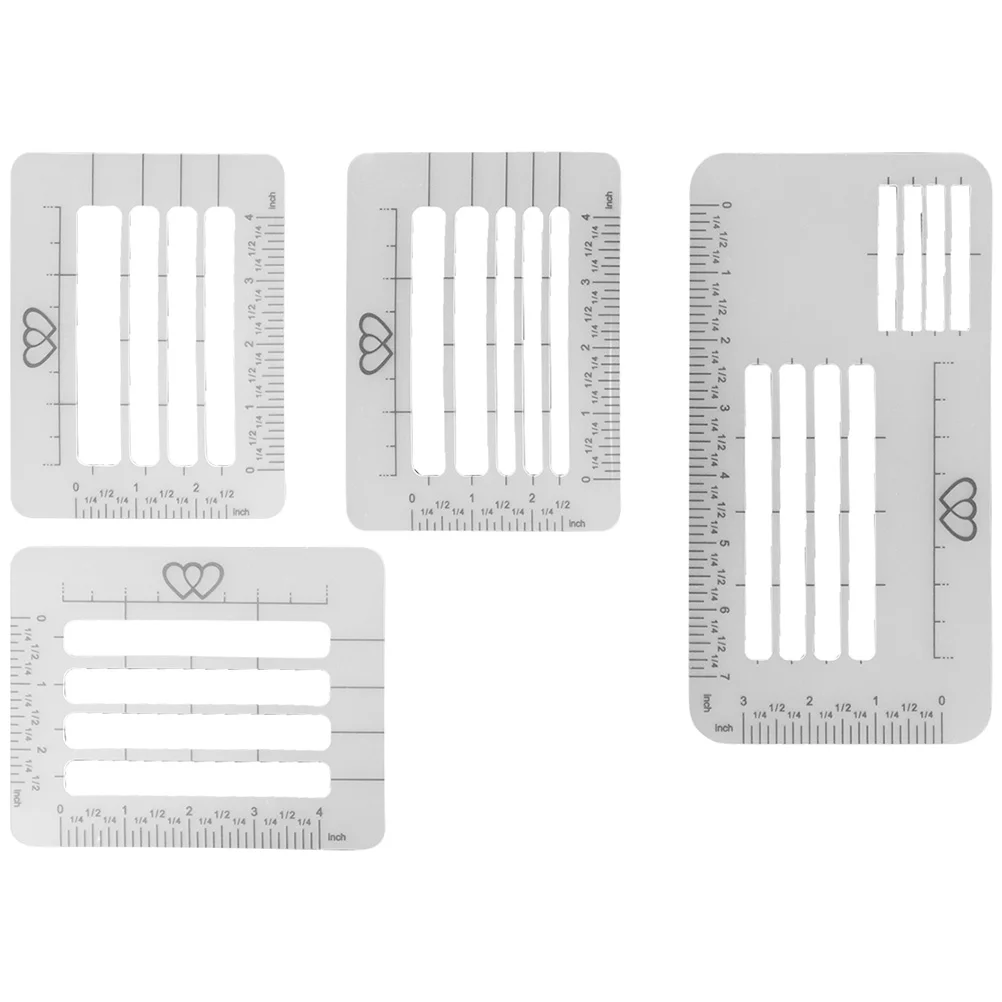 4 Pcs Letter Stencil Envelope Address Template Sewing Lettering Stencils for Envelopes