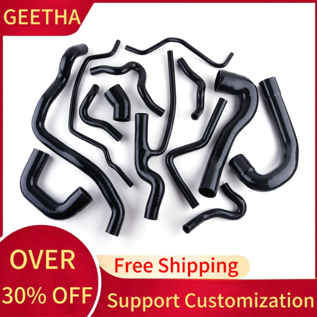 13pcs For 2003-2014 Saab 9 3 9-3 1.8T 2.0T B207 Turbo Silicone Radiator Coolant Hoses Kit 2013 2012 2011 2010 09 08 07 06 05 04