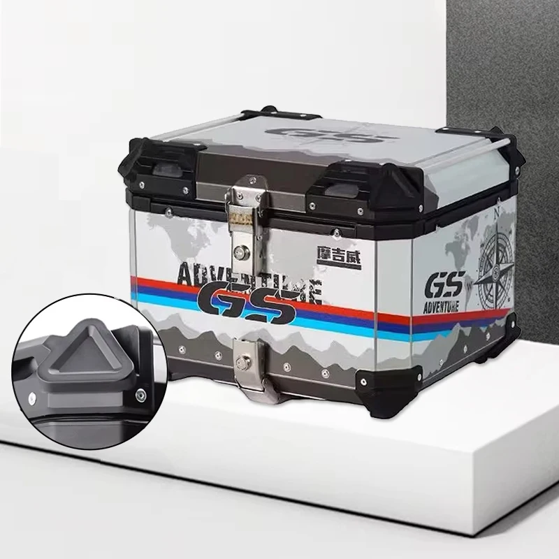 Universal Motorcycle Aluminum Box 65L Motorcycle Rear Trunk 55L Moto Top Box 45L Motorcycle Tail Box 36L Motorcycle Suitcase