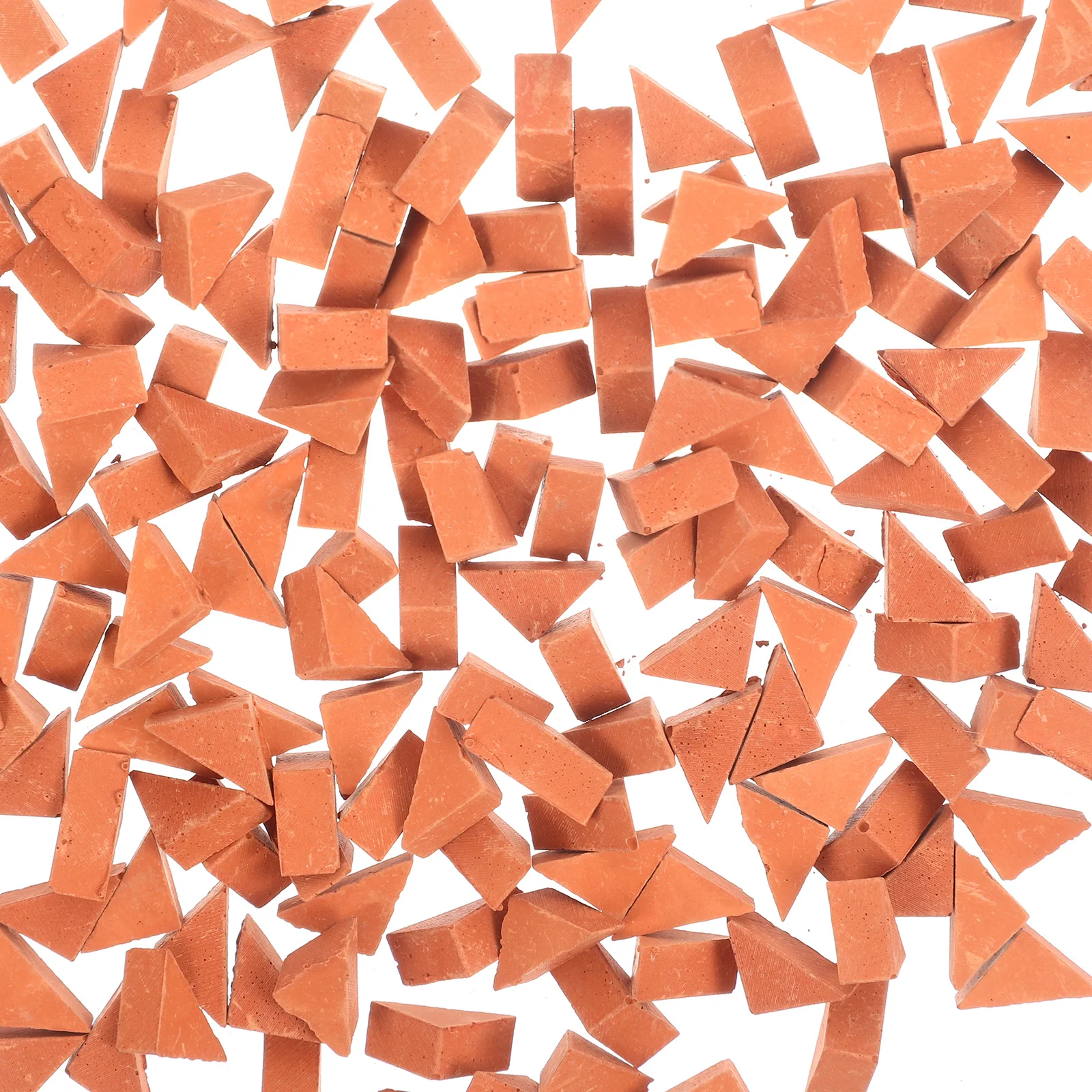 200 قطعة الطوب المصغر مثلث الشكل فو Diy بها بنفسك المشهد الصغير 1:16 محاكاة الطوب للأطفال غرفة ديكور تخطيط طاولة الرمل