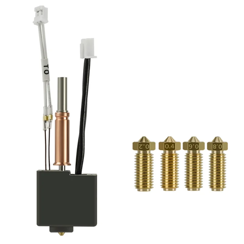 

ABFM-For Anycubic Kobra 3 Combo Nozzle Hotend Kit Standard Nozzle Print Head Accessories With 5PCS Extra Brass Nozzles