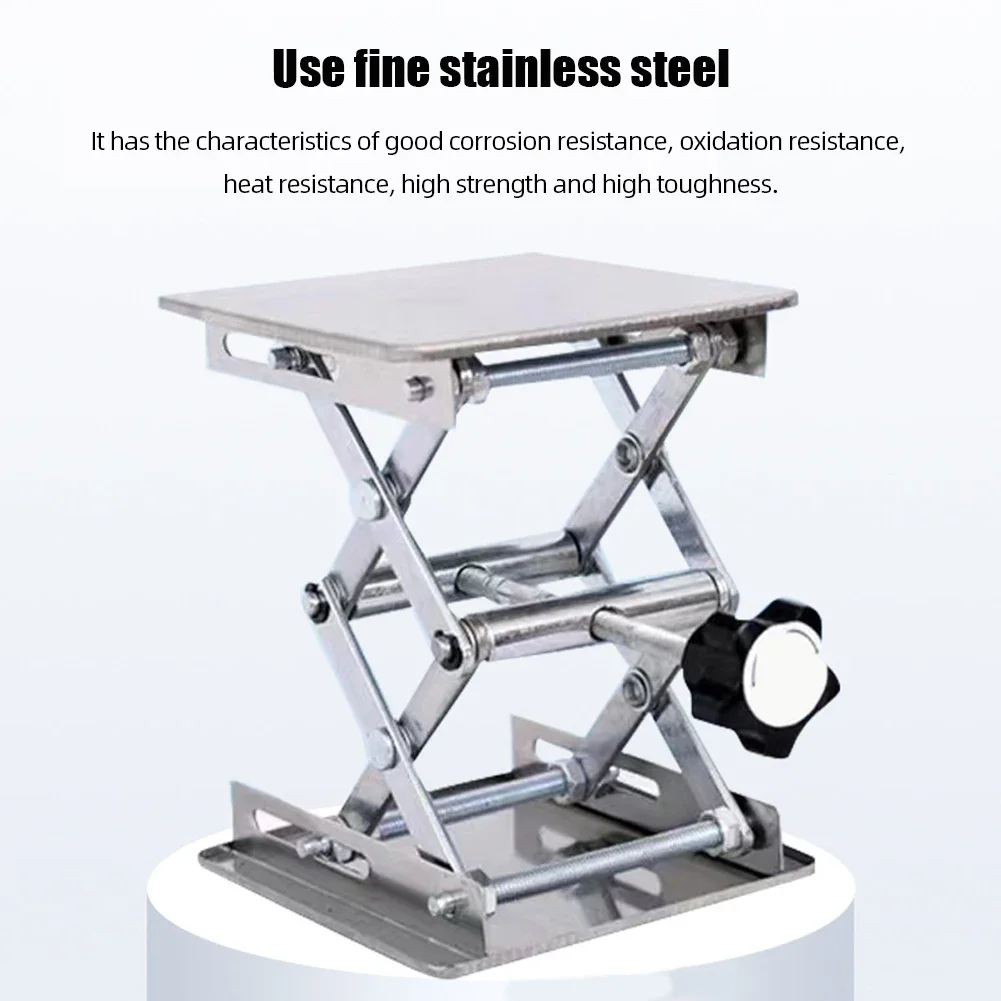 Lift Table Lab Plate Jack Scissor Stand Platform Aluminum Router Lifter Table Adjustable Woodworking Laboratory Lifting Plate