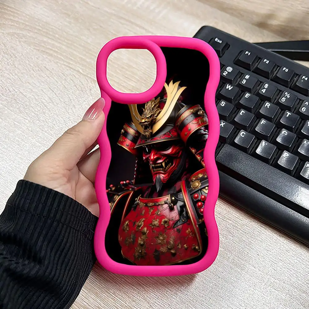 

Чехол для телефона Bushido Sakura Samurai для iPhone 17 16 15 14 13 12 11 Air Pro Max Plus с волнистым краем, из ТПУ, разноцветный, роскошный, красивый