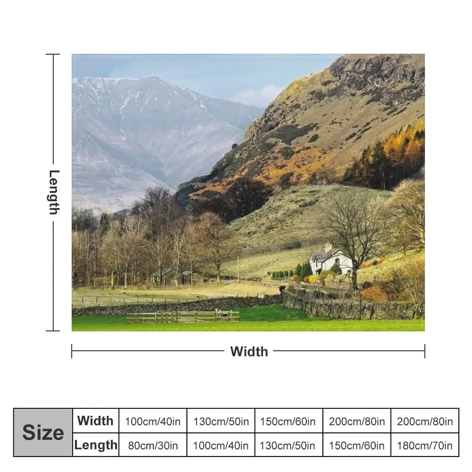 Misty Blencathra, Lake District Throw Blanket Cute Multi-Purpose Picnic warm for winter Blankets