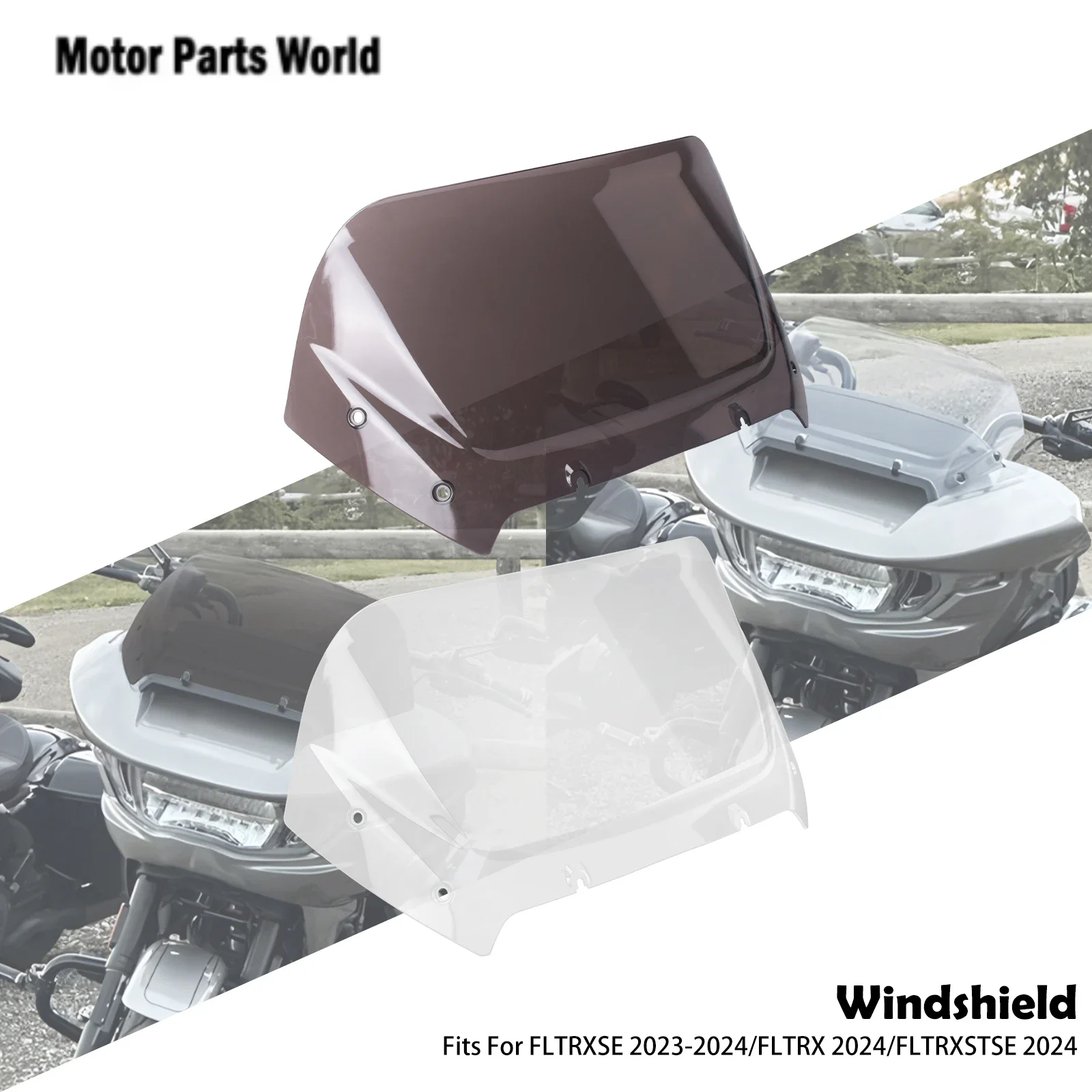 

For Harley Touring Road Glide CVO FLTRXSE 23-Up Road Glide 2024 Motorcycle 10" Windshield Universal Upper Fairing Air Deflector
