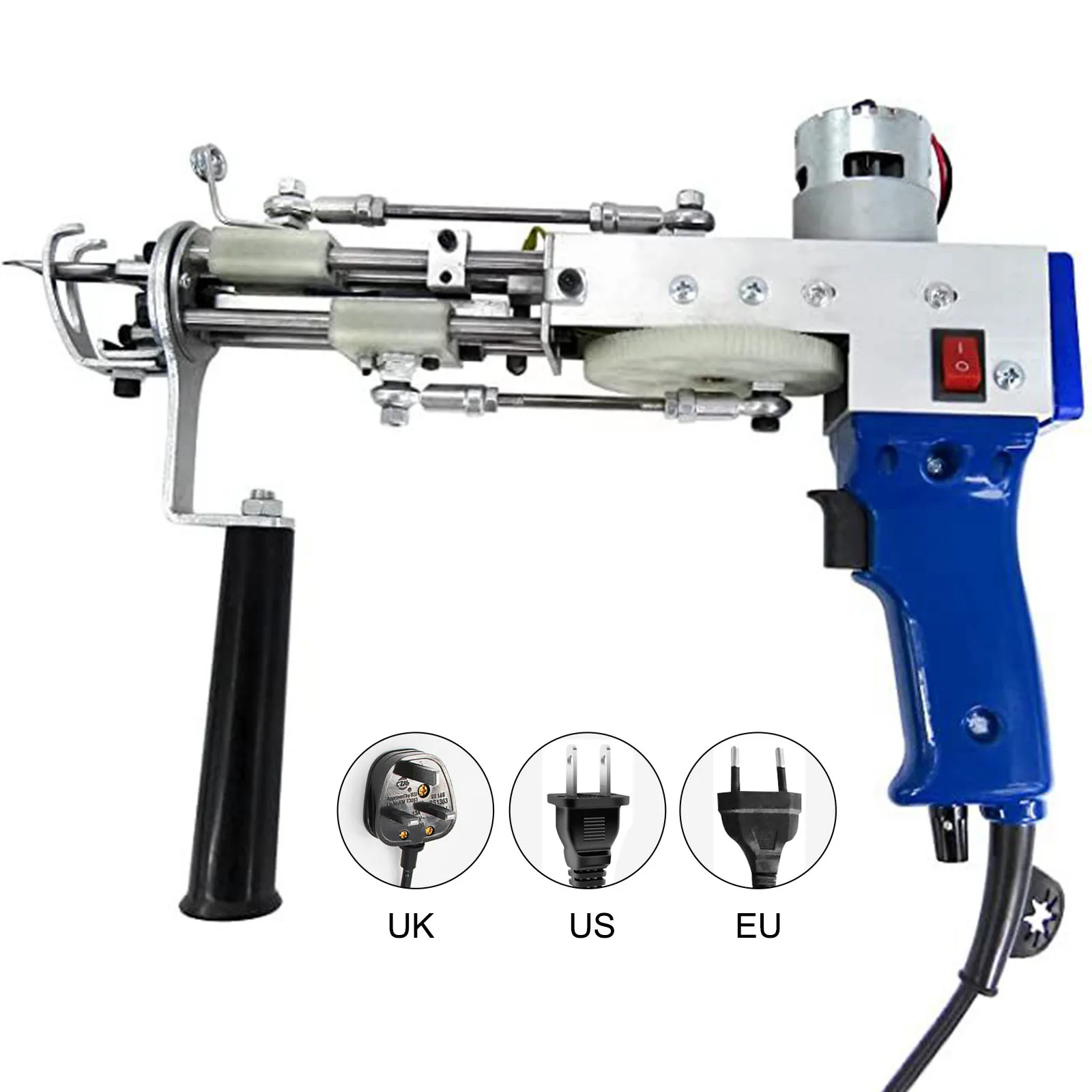 

2 In 1 Electric Carpet Tufting Gun Hand Gun Carpet Weaving Flocking Machines Loop Pile Cut Pile DIY Knitting Crochet Supplies