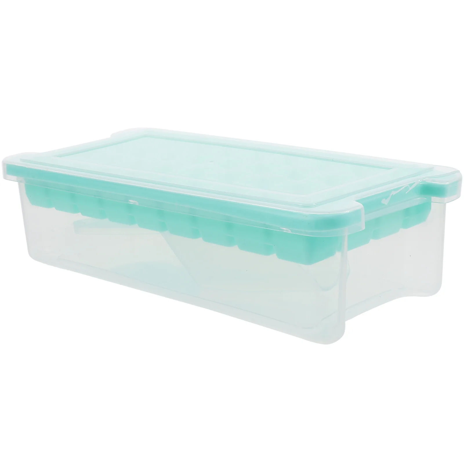 

1Set Ice Cube Mold Multi-Functional Press Type Freezer Tray Quick Demould with Lid for Household Ice Making Storage