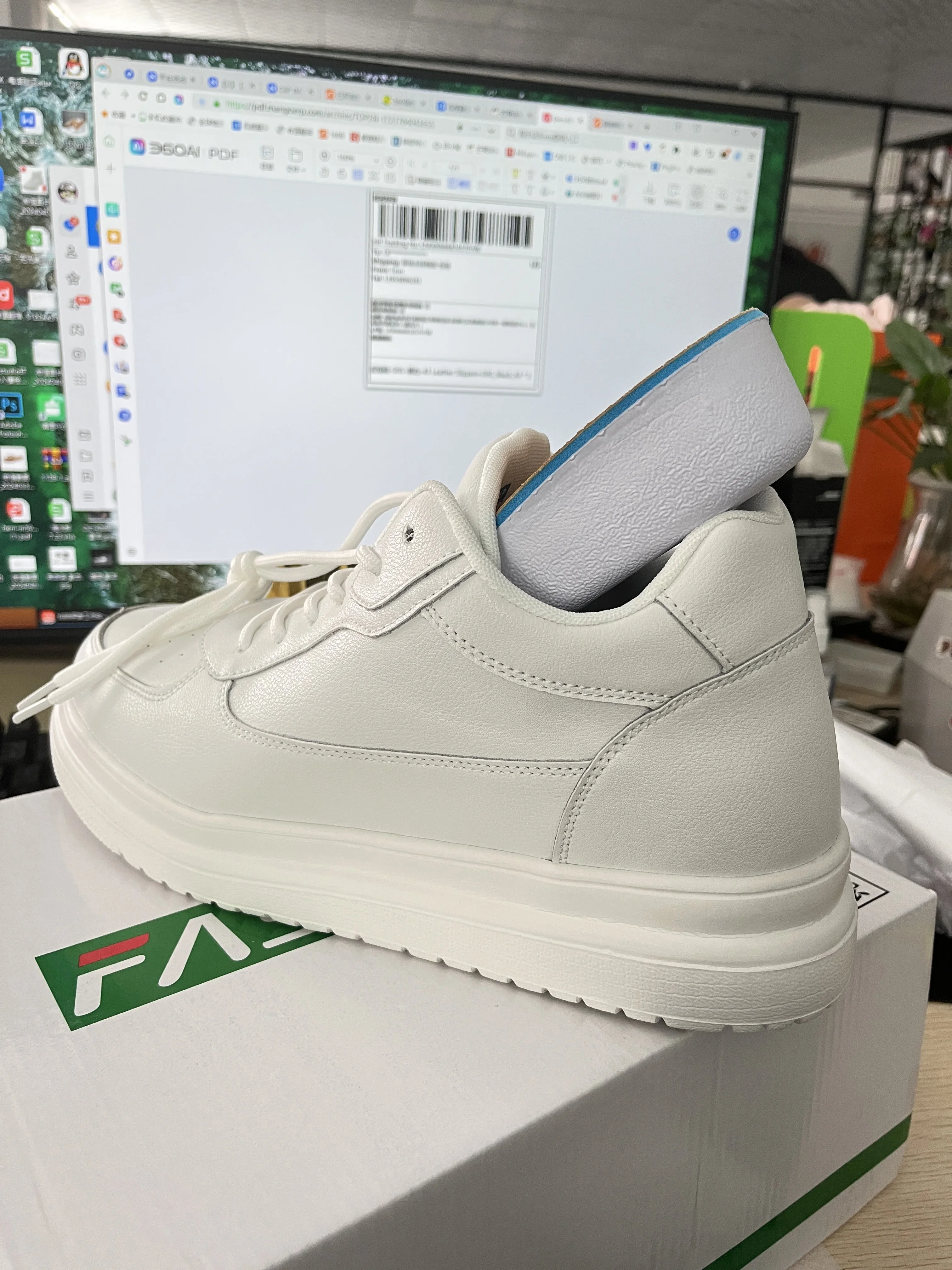 Lift Turnschuhe Mann Aufzug Schuhe Höhe Erhöhen Einlegesohle 8 cm Weiß Schwarz Größere Schuhe Männer Freizeit Mode Sport Plus größe 36-44 – Detail 6