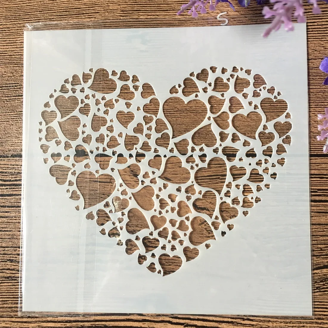 13cm serce w sercu DIY Craft nakładanie warstw szablony malowanie ścian Scrapbooking tłoczenie tłoczenie papier do albumu szablon kartki