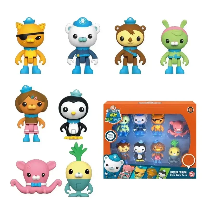 

8pcs Octonauts Action Figures Mini Toys Barnacles Peso Kwazii Tweak Vegimal Dashi PVC Dolls Animal Models Kids Christmas Gifts