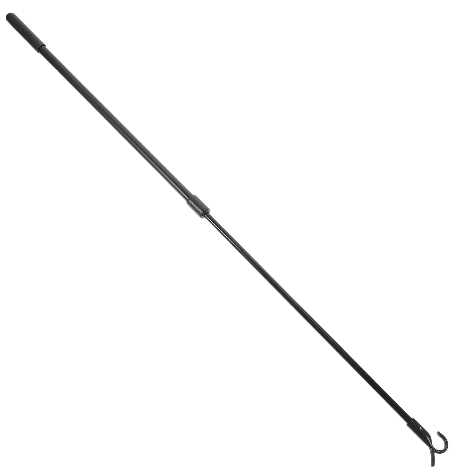 

Black 60CM Aluminum Telescopic Curtain Swivel Rod Adjustable Length Drapery Pull Wand Lightweight Sturdy Easy Use Window Decor
