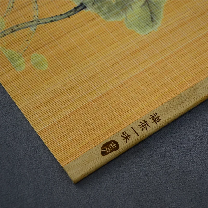 Bamboo Cup Mat Kung Fu Tea Accessories Weaving Heat Resistent Table Placemat Tableware Pad Waterproof Coffee Tea Place Mat