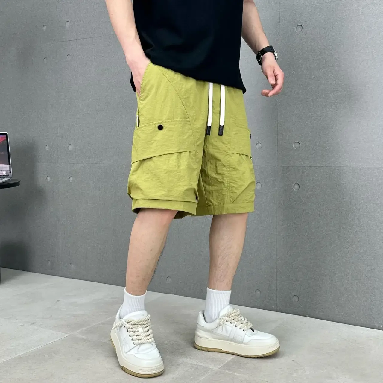 

Cargo Shorts Men Casual Shorts Summer New Tide Large Pockets Quick-drying Breathable Casual Loose Sports Five-minute Pants Chic