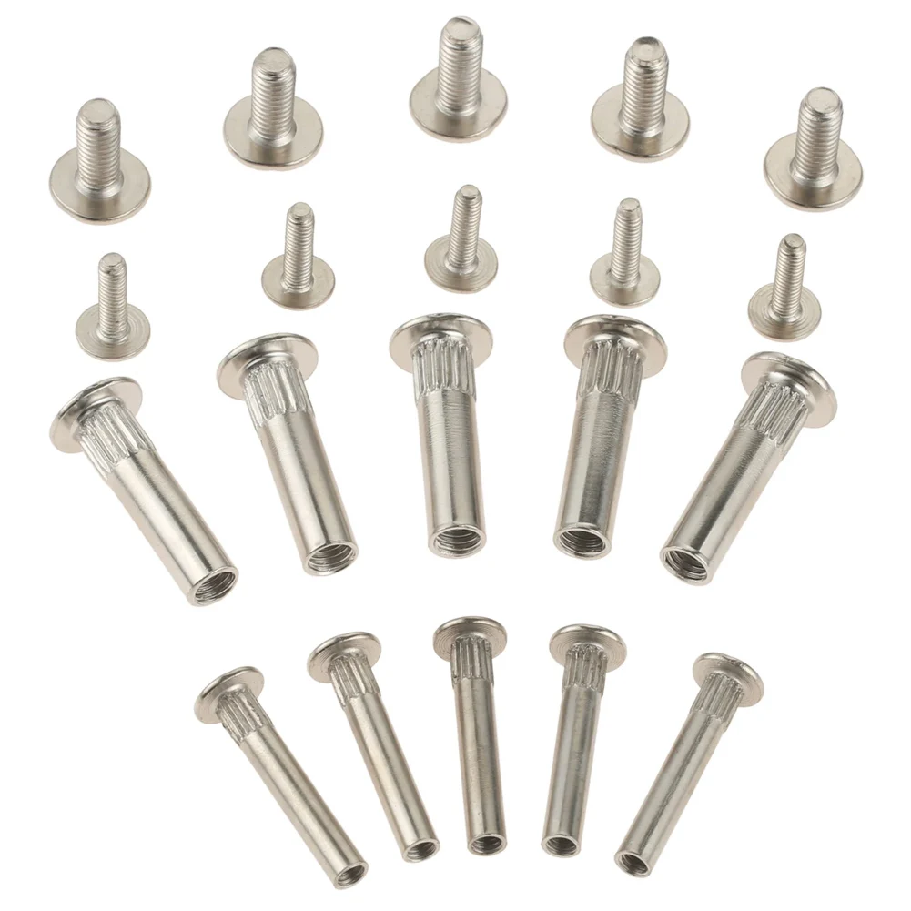 Butt Screw M Cabinets Furniture Assembly Assembly Carbon Steel DIY Projects Secure Connection Silver Splint Nut