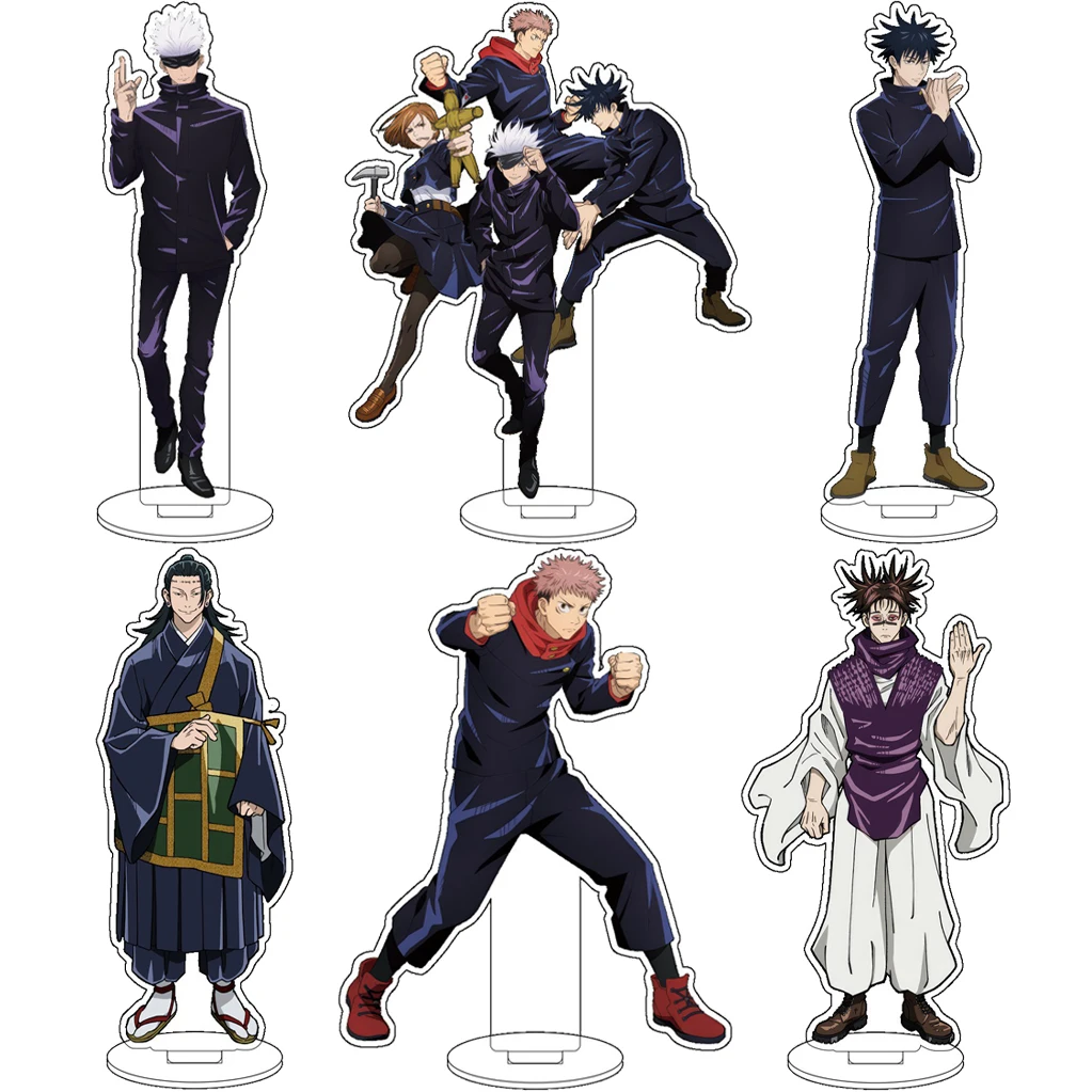 Figura acrílica de 16CM del anime Jujutsu Kaisen, Gojo Satoru, Itadori Yuji, Fushiguro Megumi, Zen'in Maki, adornos para regalo de Navidad
