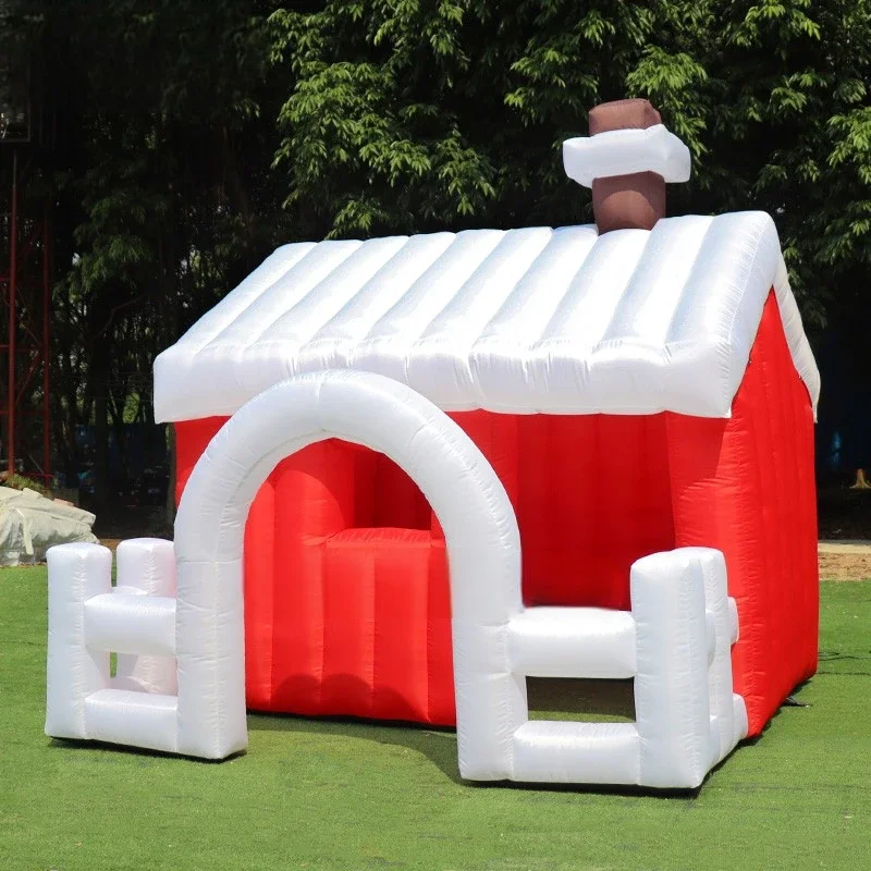 

9.8ft/3m Inflatable Customized Christmas Villa House For Decoration / Giant Inflated Xmas Balloon Photo Props Toys