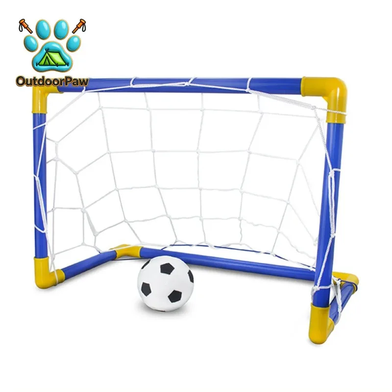 1PC Indoor Mini Folding Soccer Goal Net Plastic Football Post Frame Set Inflatable Kids Sport Toys For Indoor Outdoor Team Games