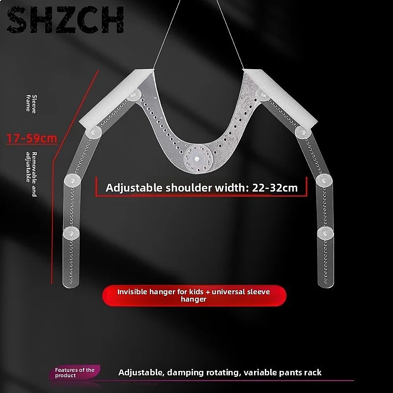 Transparent Clothing Hanger for Photo Shooting White Background Garment Display Stand
