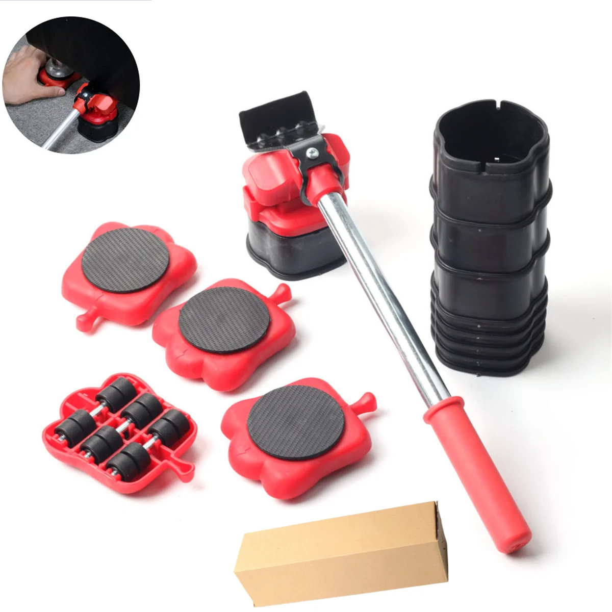 Imagem -05 - Heavy Duty Furniture Lifter Transport Tool Mover Conjunto 14 Move Roller Wheel Bar para Levantamento Movendo Móveis Helper