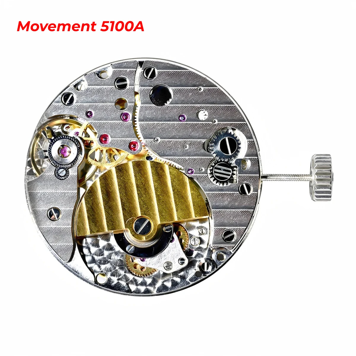 Applicable To Watch Movement 5100A Movement, Pearl Servo Movement Lettering Version, Three-pin Single Calendar Automatic